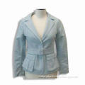 Unlined Girl's Casual Jacket, Made of 100% Cotton, with Adjustable Waist Belt